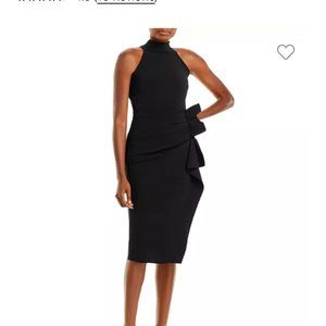 Chiara Boni La Petite Robe Gudrum High Neck Cocktail Dress - Black - Size 8